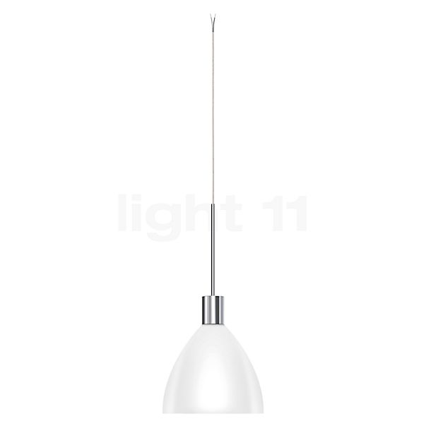 Bruck Silva, lámpara de suspensión LED para Maximum Sistema - ø16 cm cromo brillo, vidrio blanco