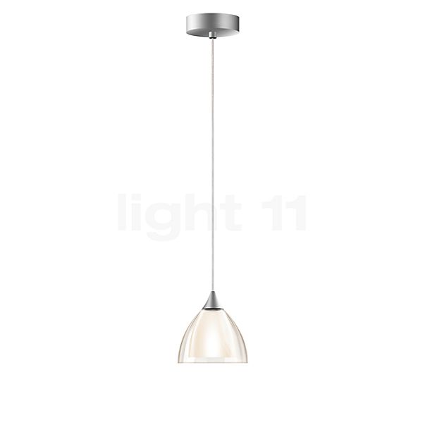 Bruck Silva lámpara de suspensión cromo mate/vidrio ahumado - 11 cm