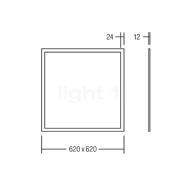 Brumberg 3204507 - Deckeneinbauleuchte LED schaltbar 3.000 K , Auslaufartikel Skizze