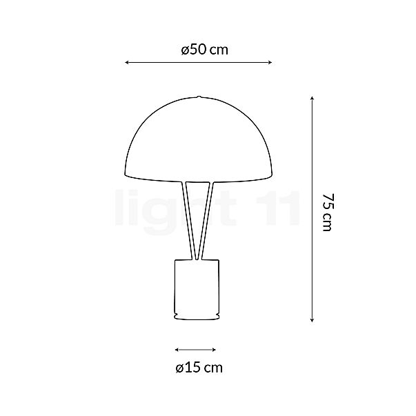 Catellani & Smith Ale Big Table Lamp LED fluo sketch