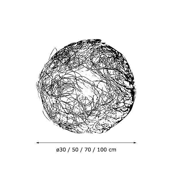 Catellani & Smith Fil de Fer Terra aluminium, ø100 cm sketch