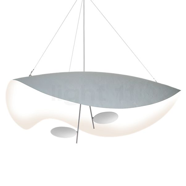 Catellani & Smith Lederam Manta Hanglamp LED wit/nikkel/wit - ø100 cm