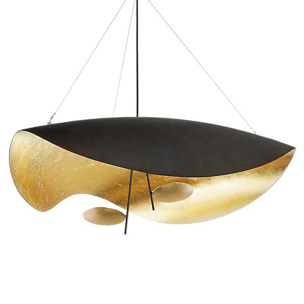 Catellani & Smith Lederam Manta, lámpara de suspensión LED dorado/negro/negro-dorado - ø100 cm