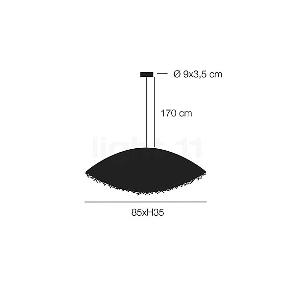 Catellani & Smith PostKrisi 50 Suspension doré - vue en coupe