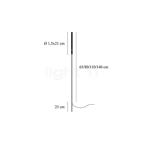 Catellani & Smith Syphasera ohne Trafo 80 cm Skizze