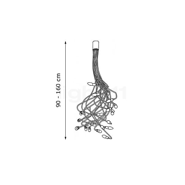 Catellani & Smith Turciù 21 Soffitto LED Nickel Skizze