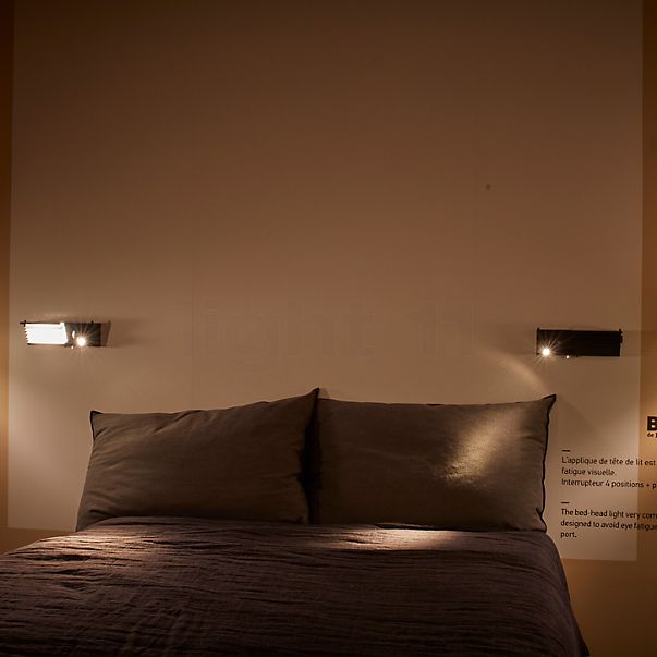 DCW Biny Bedside Applique LED noir - droite , Vente d'entrepôt, neuf, emballage d'origine