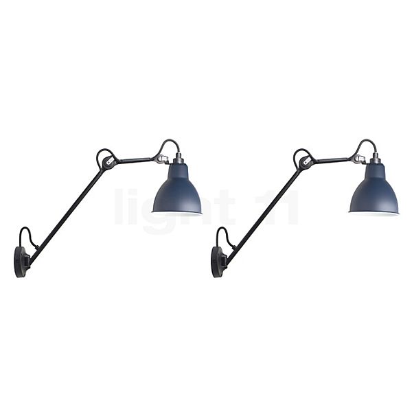 DCW Lampe Gras No 122 set of 2 black/blue - without switch