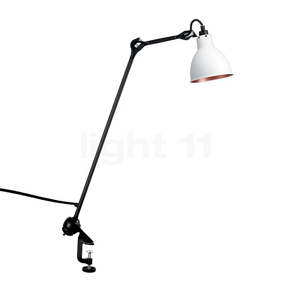DCW Lampe Gras No 201, lámpara con pinza negra redonda