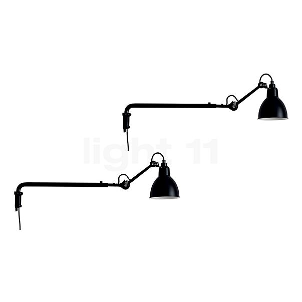 DCW Lampe Gras No 203, set de 2 negro/negro - sin botón