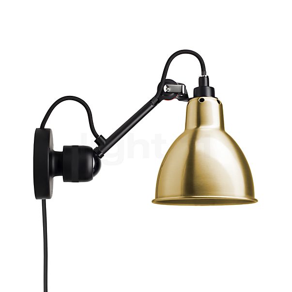 DCW Lampe Gras No 304 CA, lámpara de pared negra latón