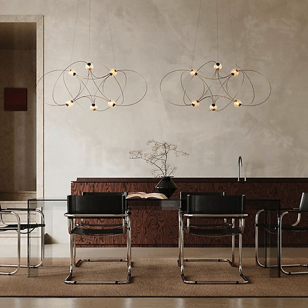 DCW Munari Chandelier LED 6 lamps gold - unmounted