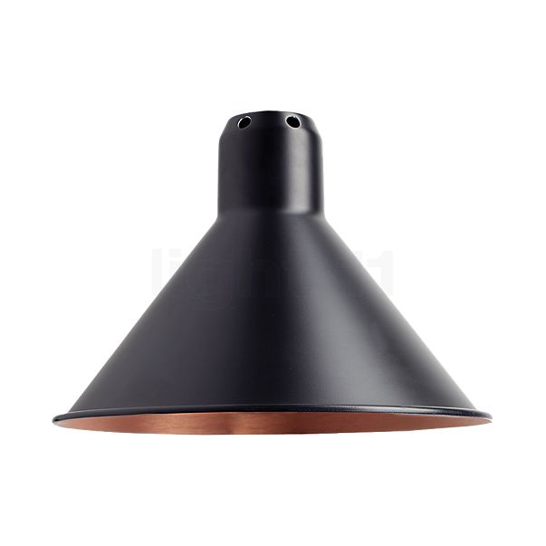 DCW Pantalla Lampe Gras L cónica negro/cobre