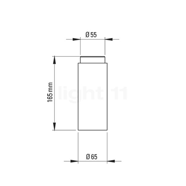 DCW Tobo Ceiling Light white/brass - 6,5 cm sketch