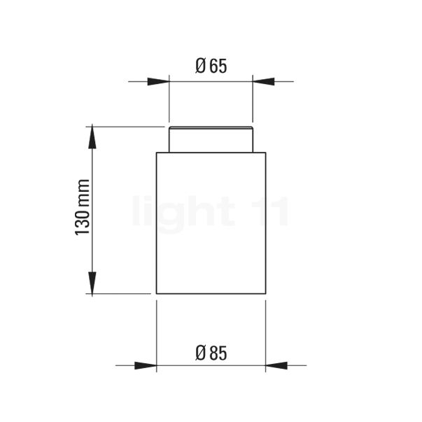 DCW Tobo Loftlampe messing - h.13 cm - ø8,5 cm skitse