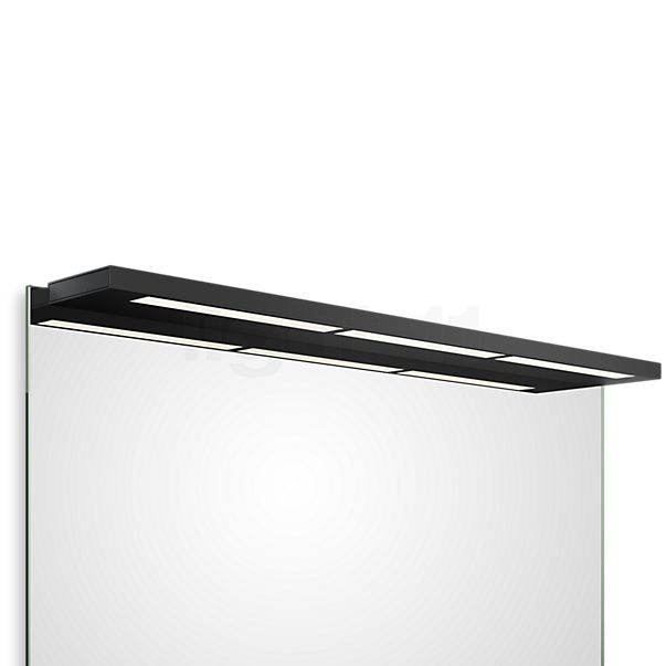 Decor Walther Slim Lampe de miroir à enchâsser LED noir mat - 80 cm