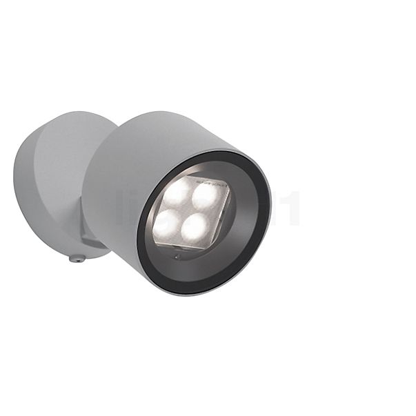 Delta Light Frax, lámpara de pared LED gris aluminio, ø11,7 cm