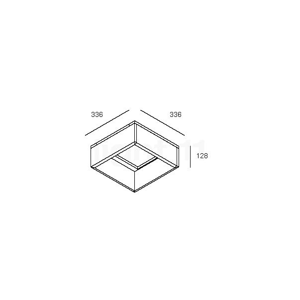 Delta Light Grid IN ZB 4 Box L aluminium grey , discontinued product sketch