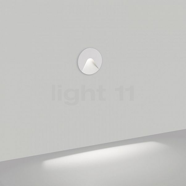 Delta Light Logic Mini Wandinbouwlamp LED rond aluminiumgrijs - incl. ballasten