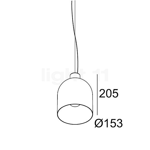 Delta Light Mantello Pendant Light black, ø15,3 cm sketch