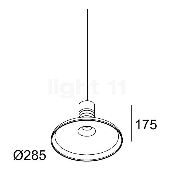 Delta Light Miles Hanglamp LED barnsteen - 28,5 cm schets