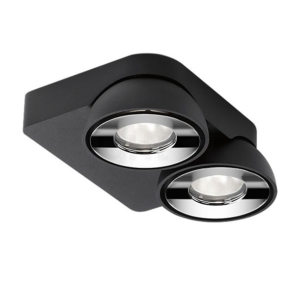 Delta Light Tweeter Lampada da soffitto LED 2 fuochi nero/cromo - Bluetooth