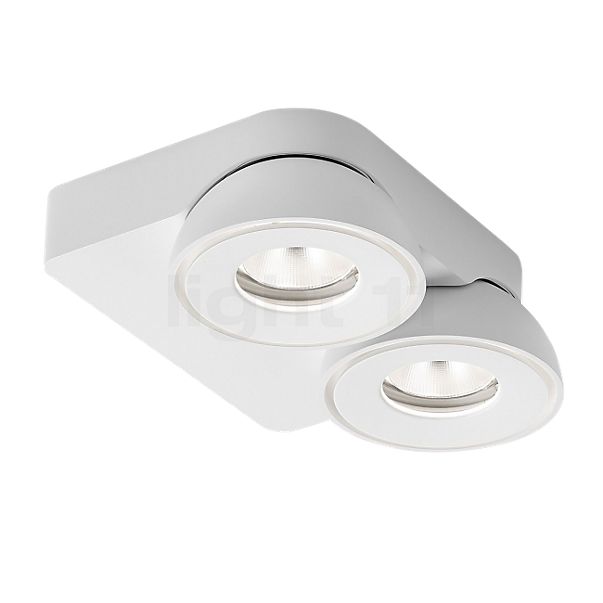 Delta Light Tweeter Plafonnier LED 2 foyers blanc - Bluetooth
