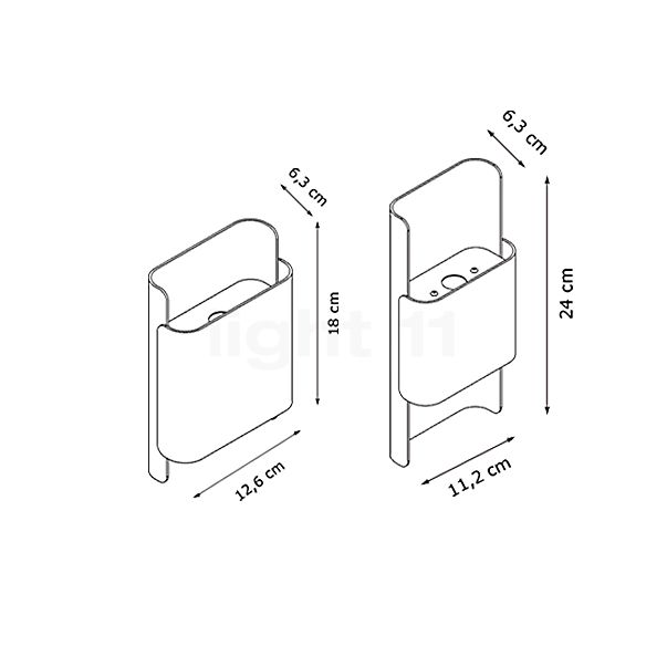 Delta Light Want-It Wall Light LED white, 24 cm sketch