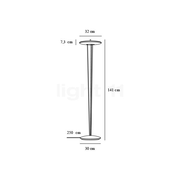 Design for the People Blanche Floor Lamp LED brass sketch