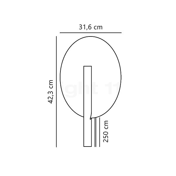 Design for the People Furiko Wall Light brass sketch