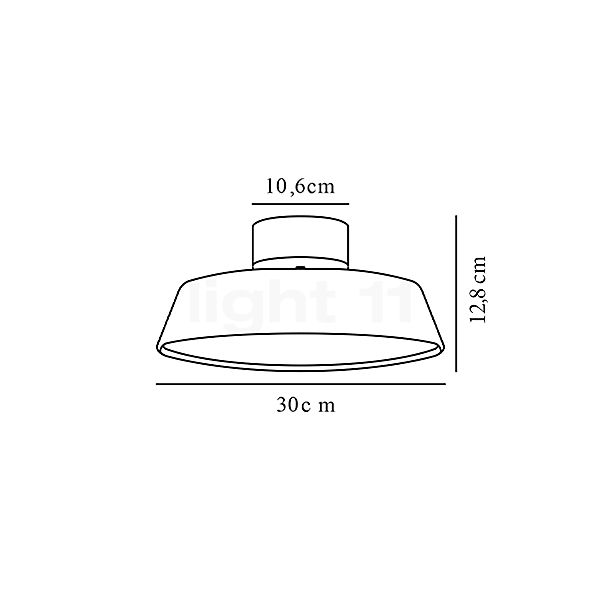 Design for the People Kaito 2 Dim Plafonnier LED gris - vue en coupe