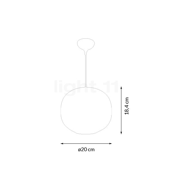 Design for the People Navone Pendant Light opal - 20 cm , Warehouse sale, as new, original packaging sketch