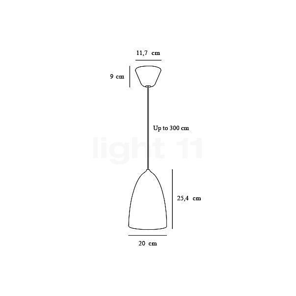Design for the People Nexus 2.0 Lampada a sospensione bianco , Vendita di giacenze, Merce nuova, Imballaggio originale - vista in sezione