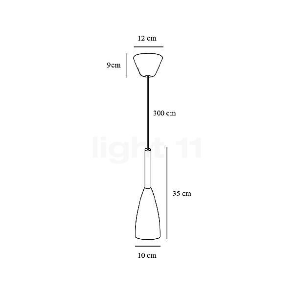 Design for the People Pure Hanglamp ø10 cm - wit schets