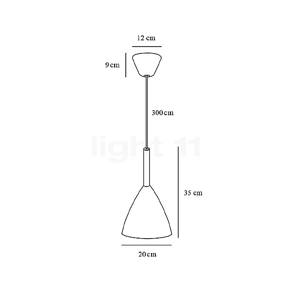 Design for the People Pure Pendelleuchte ø20 cm - schwarz Skizze