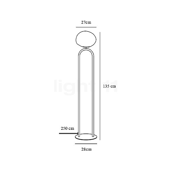 Design for the People Shapes Floor Lamp brass sketch