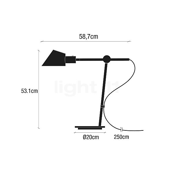 Design for the People Stay Long Table Lamp black sketch