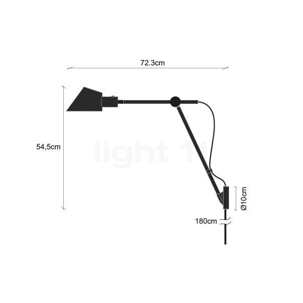 Design for the People Stay Long Wall Light black sketch