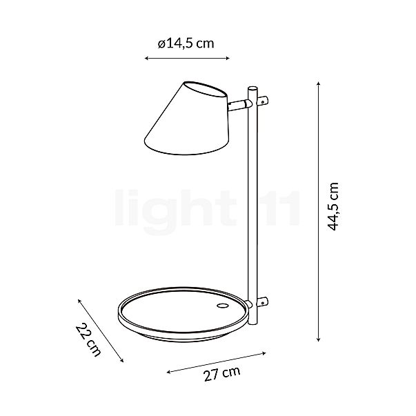 Design for the People Stay Wandleuchte LED grau , Auslaufartikel Skizze