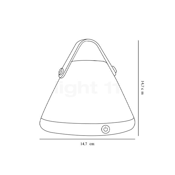 Design for the People Strap Battery Light LED opal white sketch