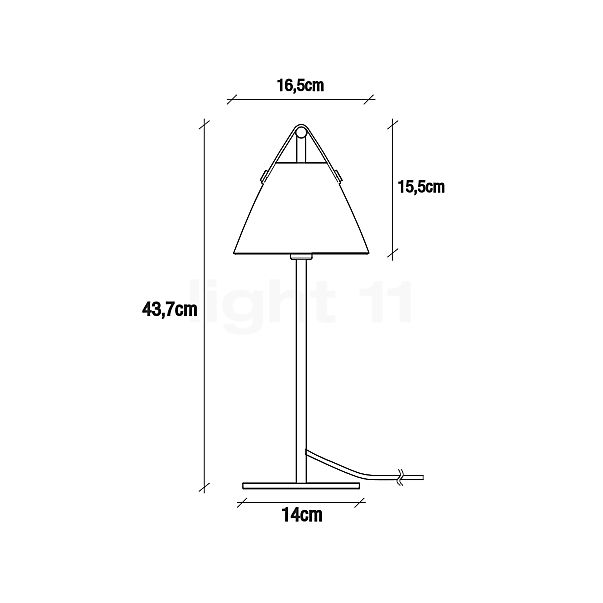 Design for the People Strap Bordlampe Opalglas Opal skitse