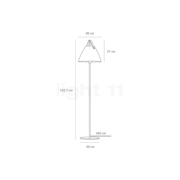 Design for the People Strap Floor Lamp white sketch