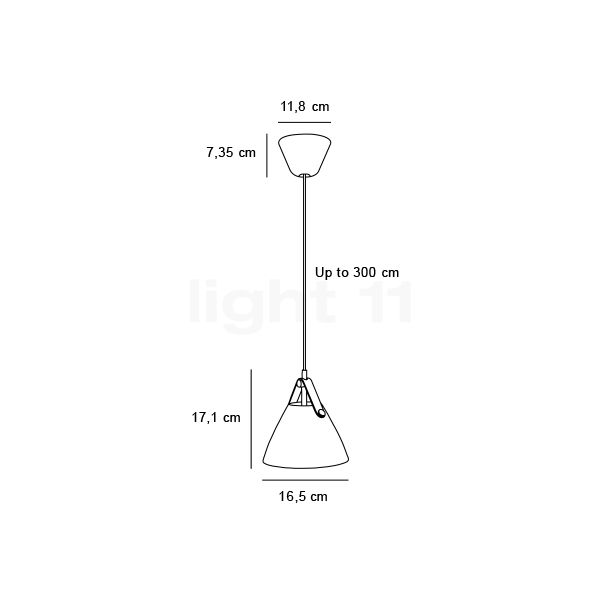 Design for the People Strap Hanglamp zwart - ø68 cm schets