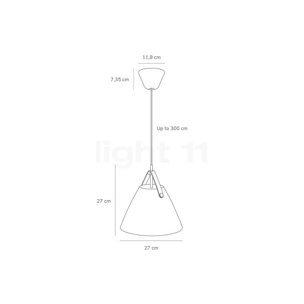 Design for the People Strap Pendant Light Opal Glass ø27 cm sketch