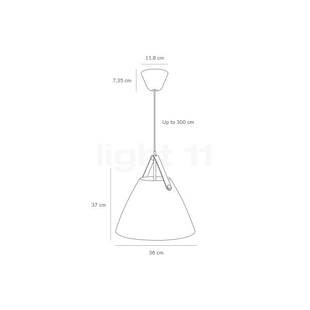 Design for the People Strap Pendelleuchte ø36 cm - weiß Skizze