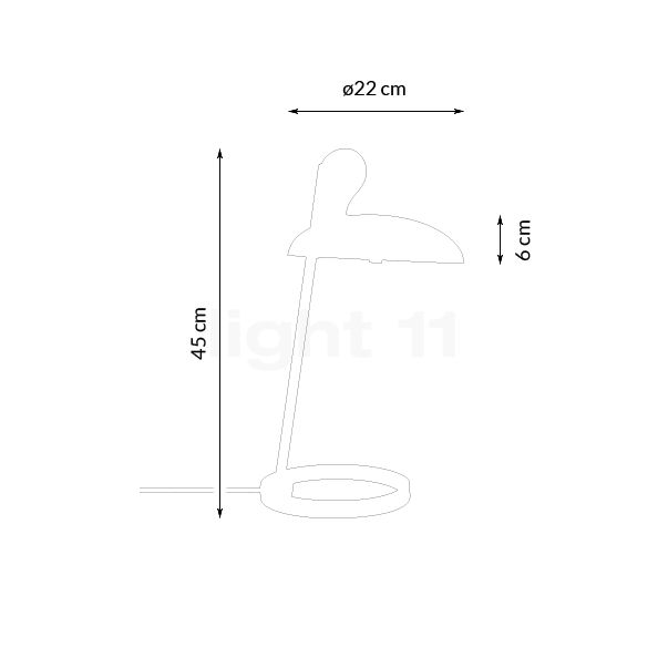 Design for the People Versale Bordlampe hvid skitse