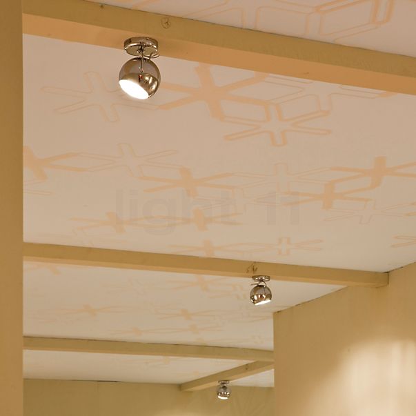 Fabbian Beluga Steel, lámpara de techo y pared cromo