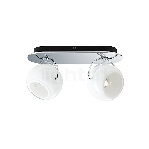 Fabbian Beluga White Plafond-/Wandlamp 2-lichts opaalglas wit