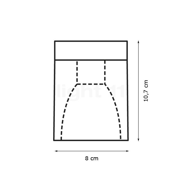 Fabbian Cubetto Ceiling-/Wall Light white - gu10 sketch