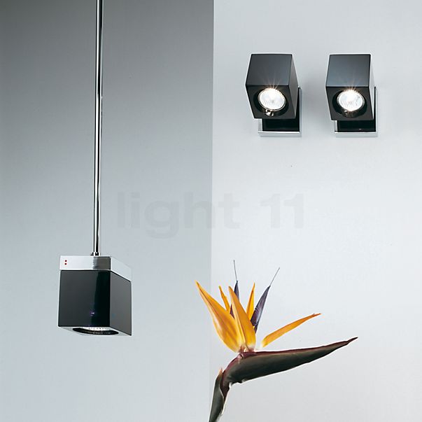 Fabbian Cubetto Lampada da soffitto/parete orientabile nero - gu10